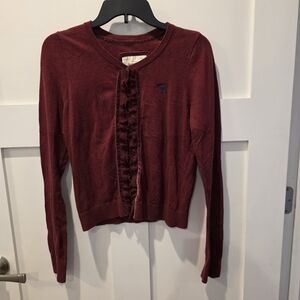 Vintage Y2K Abercrombie & Fitch Cardigan Ruflle Sweater Bella Swan Core Size L